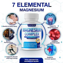 Glycinate Magnesium Complex 7 Elemental Magnesium Supplement 1000mg ?C Magnesium