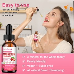 2PACK Magnesium Liquid Drops 2000mg Bone, Muscle, Nerve, Mood, Sleep Support