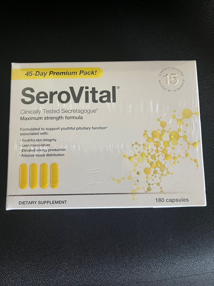 SEALED Serovital Clinically Tested Secretagogue Maximum Strength 180 Capsules