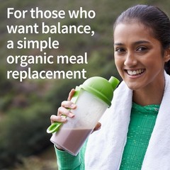 Meal Replacement Shakes, Raw Organic, Chocolate Protein Powder with Plant Base