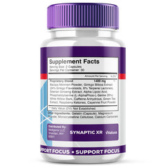 (5 Pack) Synaptic XR Core Focus Pills Boost Cognitive Performance (300 Capsules)