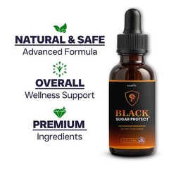 (5 Pack) Black Sugar Protect Drops Advanced Blood Support Supplement