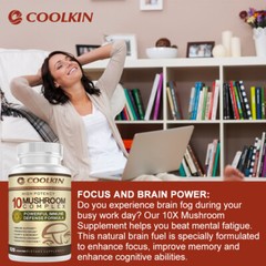 10 Mushroom Complex – Cordyceps Sinensis, Lions Mane – Nootropic Brain Enhancer