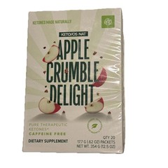 Pruvit Ketones Keto OS Nat APPLE CRUMBLE DELIGHT CAFFEINE FREE, E-04/2027