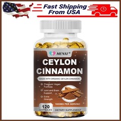 240 Organic Ceylon Cinnamon Capsules 1800mg Potency Blood Sugar Support Pills US