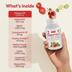 Ultra-Mild Essential-1 Multivitamin with 100 mcg Methyl B12 & CoQ10 – 60 Caps