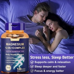 Magnesium Complex 700mg – Made with 12 Elemental Magnesium Forms, 4-month supply