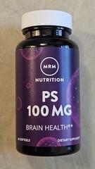 MRM Nutrition – PS Phosphatidylserine 100 mg – 60 Softgels GMP – Exp 09/2028