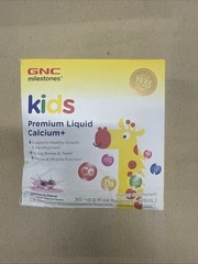 Liquid Calcium For Kids -Elderberry Flavored 30-0.5 Oz Pouches New Damaged Box