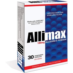 Allimax Allisure Powder 30 Vegetarian Capsules 180Mg Supplement 1 Pack