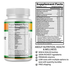 Prosta Force – Prostate Support- 12 Bottles- 720 Capsules
