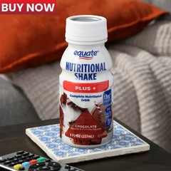 Equate Chocolate Nutritional Shake Plus, 8 FL OZ, 6 Count 4.6 stars out of 6381