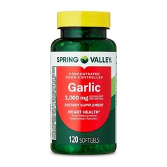 Spring Valley Odor-Controlled Garlic Softgels 1000mg 120 Count