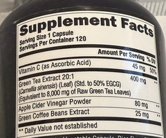 Nutraharmony Green Tea Extract – 50% EGCG Extra Strength 20:1 Extract 120ct 4/27
