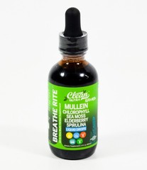 Clean Nutra BREATHE RITE 2oz Mullein Chlorophyll Sea Moss LIQUID DROPS 03/2027