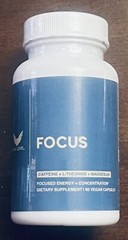 2 NEW High Level FOCUS VEGAN Capsules CAFFEINE L-THEANINE MAGNESIUM Supplement