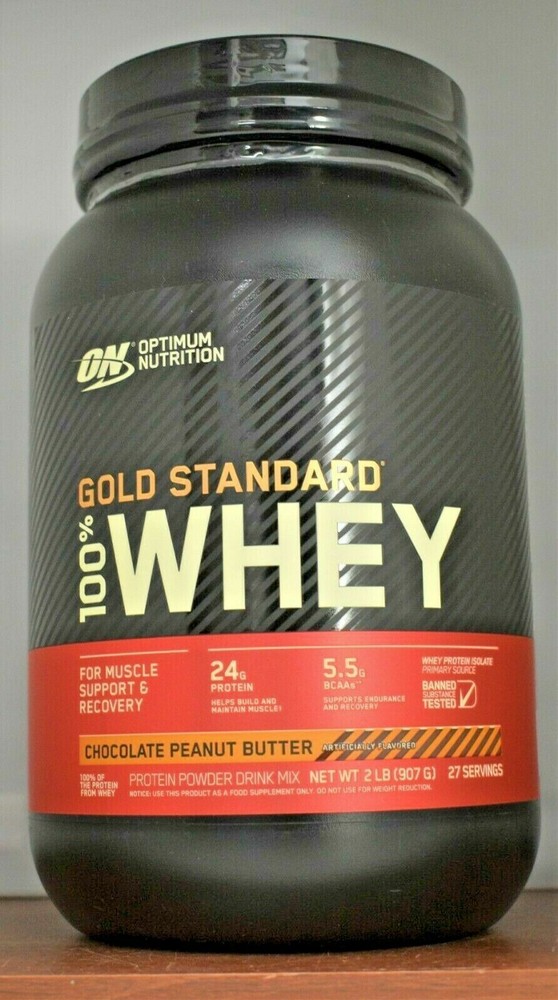 Gold Standard Whey 100% Protein 2 lb Optimum Nutrition ON Isolate Choose Flavor