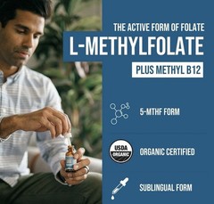 Triquetra L-Methylfolate 5-MTHF Plus Methyl B12 Supplement 1 oz Sealed Bottle
