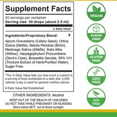 Uric Acid Support Liquid Joint Health Cleanse 3.38 fl oz Life Tones Women High