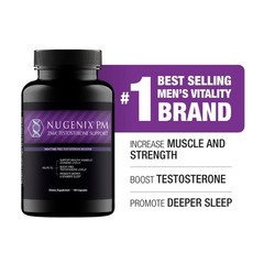 Nighttime Testosterone Booster & Sleep Support – ZMA Supplement, 120 Capsules