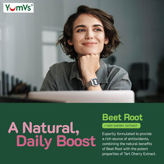 Yumvs Beet Root Gummies with Tart Cherry Extract – Berry Flavor Beetroot Gummies