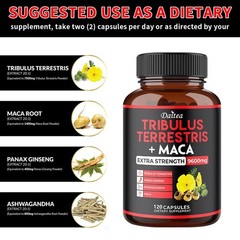 Tribulus Terrestris+Maca Improve Energy Endurance Support Movement 30-120 Pills