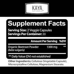 Organic Beet Root Powder 1300mg Capsules Nitric Oxide Booster Superfood Beetroot