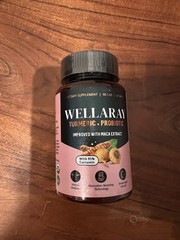 BUNDLE! (360) Wellaray Turmeric + Probiotic Capsules BB 9/2026 FREE Ship