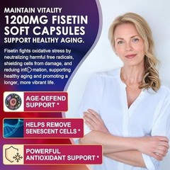 Fisetin with Quercetin Supplements 1200 mg per Serving,Hig…