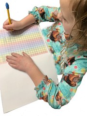ADHD Tools for Kids, Architecture for Kids – Colorful 1/2 Squares Grid Graph …