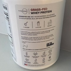 Type Zero Grass-Fed Whey Protein Powder 2lb Keto Friendly Stevia Gluten-Free 2LB