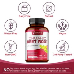 Beet Root 120pcs – Beetroot Powder Supports Blood Pressure, Immune System,
