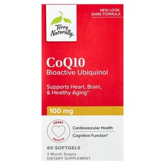 2 X Terry Naturally, CoQ10, Bioactive Ubiquinol, 60 Softgels