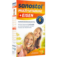 Kids Multivitamin plus Iron B6 A C D E Sanostol sirup 460ml New from Germany