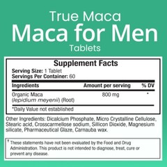 TrueMed Maca for Men Maca Root Support Performance and Fertility Supplement