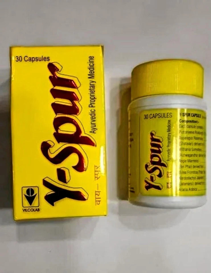 2 X Y Spur Propriatory Ayurvedic Pure Organic for MenPack of 30Capsules ORIGINAL