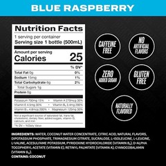 PRIME Hydration – Electrolytes Enhanced Drink – Blue Raspberry, 16.9oz (12 Pack)