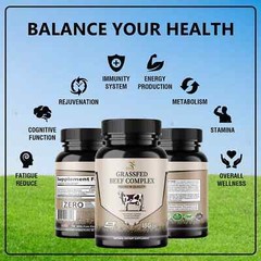 Desiccated Beef Organ Complex, Certified 100% Grass Fed Undefatted 180 Capsules