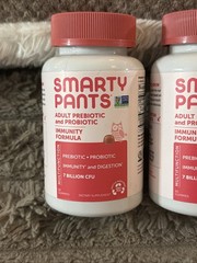 2x SmartyPants Adult Pre-Probiotic Immunity Strawberry 60 Gummies Exp 07/26