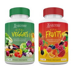 Justified Laboratories Superfoods Set – Includes 90 Count (Pack of 2), White