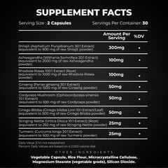 CLC Bio-Performance Shilajit for Men & Ashwagandha 60 Count (Pack of 1)