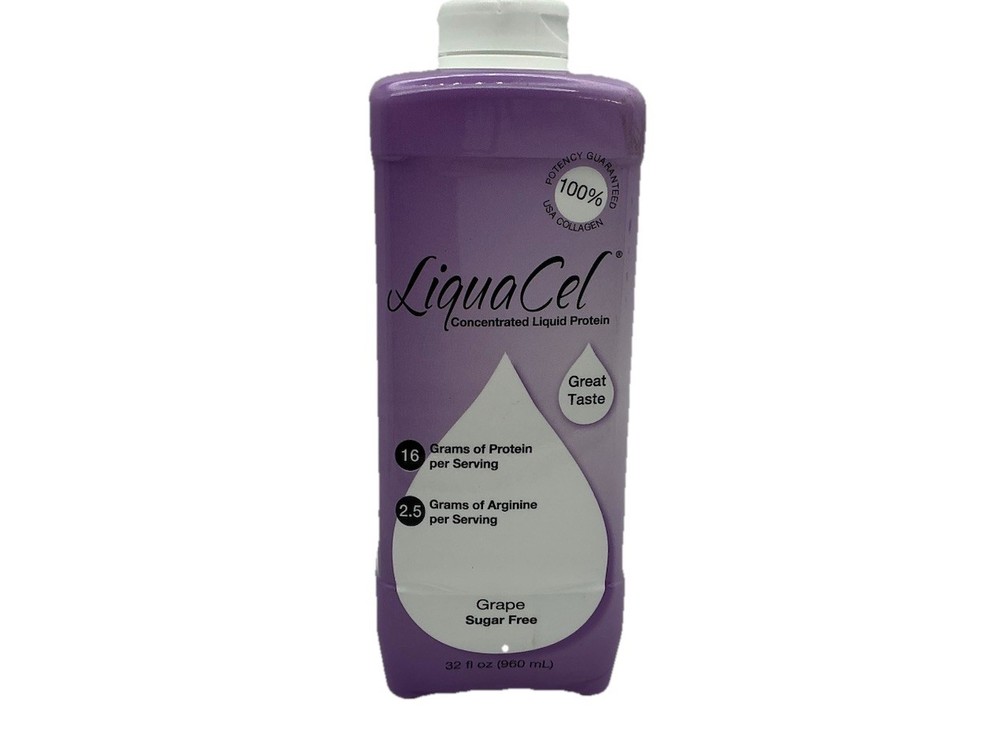 LiquaCel Concentrated Liquid Protein, Grape Flavor, Ready-to-Drink, 16g Hydro…