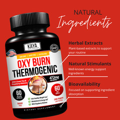 Premium OXY Burn Thermogenic 471mg Appetite Control Weight Loss Fat Burner