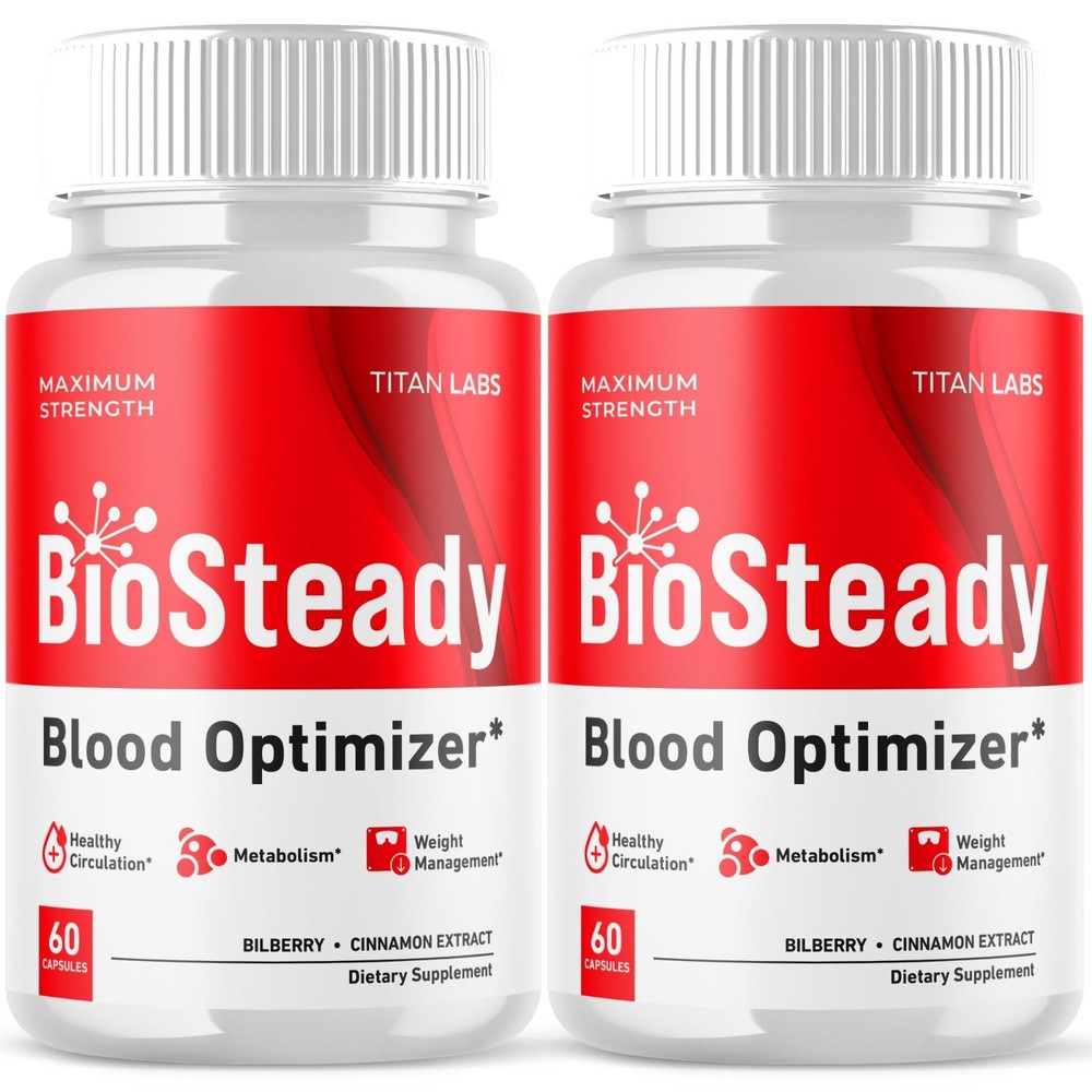 (2 Pack) BioSteady Advanced Blood Max Support Supplement Bio Steady 120 Capsules