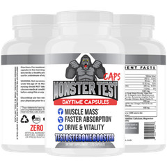 Angry Supplements Monster Test Test Booster Capsules 120ct + Monster PM Sleep