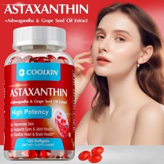 Astaxanthin 24mg – Ashwagandha, Grape Seed Oil – for Skin, Eyes & Joint Health