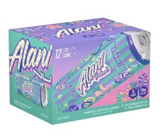 (12 Pack) Alani Nu Energy Drink PURPLE COTTON CANDY, 12Fl oz, Exp 7/28