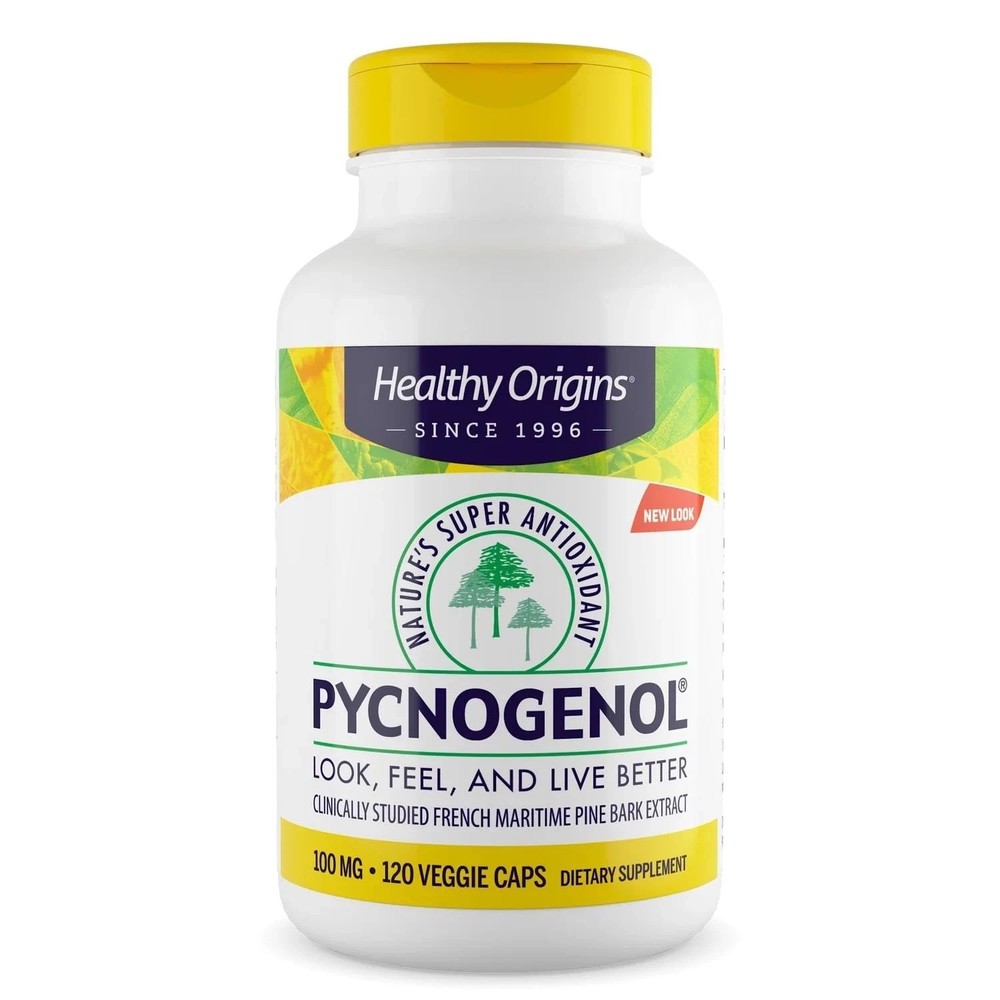 1-3 pack Healthy Origins Pycnogenol 100 mg | 120 Veggie Capsules- NEW