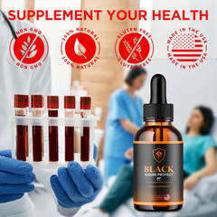 (3 Pack) Black Sugar Protect Drops Advance Blood Support Formula 90 Servings