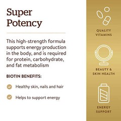 Solgar Biotin 5000 mcg 100 Vegetable Capsules